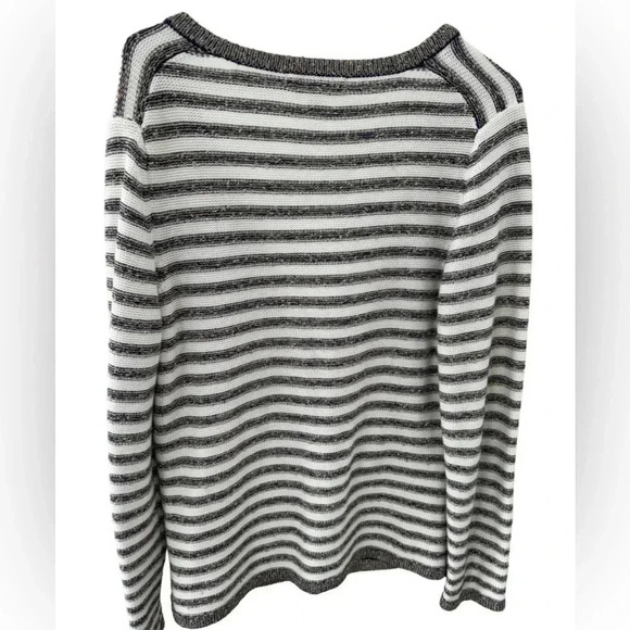 Banana Republic Navy and Gold Cardigan Sweater, Size Large, Gold Buttons - Picture 2 of 8